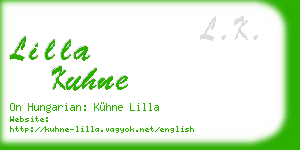 lilla kuhne business card